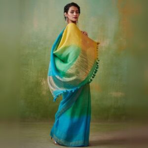 Linen sarees 120 Count Thread 1